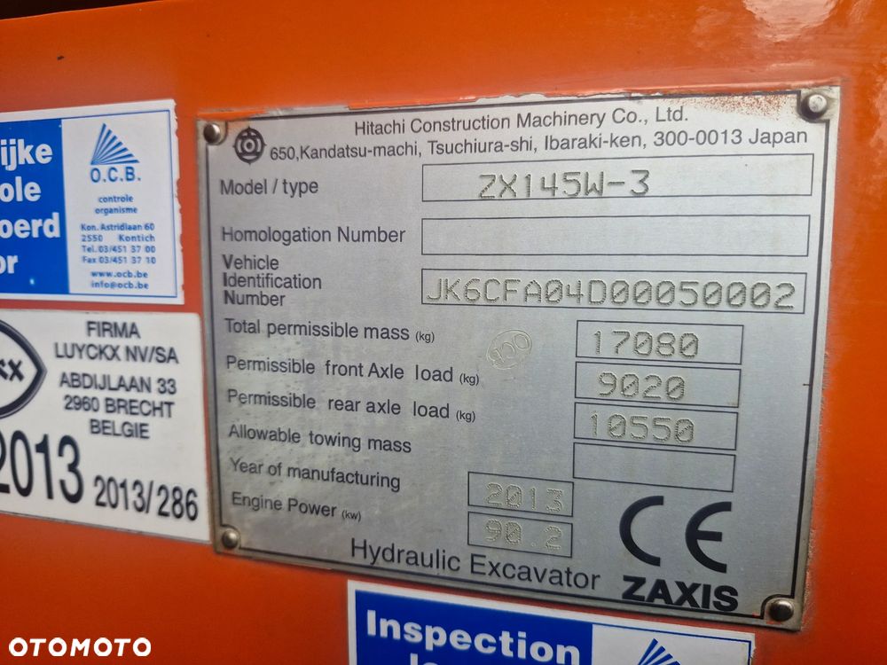 Hitachi ZX 145 W -3 - 10