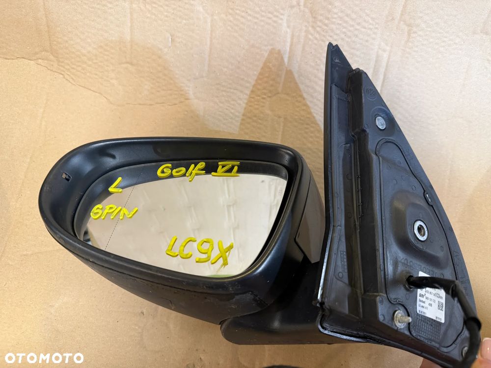 Lusterko lewe Volkswagen Golf VI LC9X 6 pin 5K0857501CD - 2