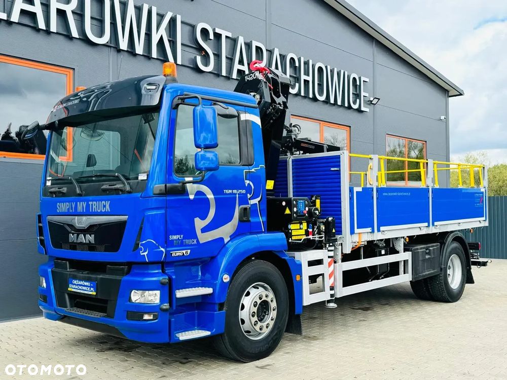 MAN MAN TGM TGL TGS 18.250 E6 // orginał. przebieg 107tys km // 4x2 // żuraw HMF 1420 K2 HDS dzwig kran crane - 7