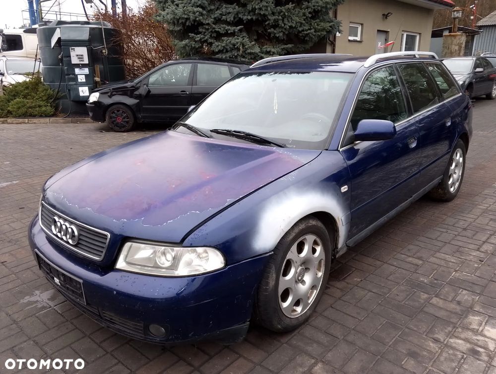 Audi A4 B5 FL (97-01r.) 2.4 B 164KM. Silnik ARJ Skrzynia EAE lakier LZ5K / 5J Nagłośnienie BOSE. Cały na części. GWARANCJA !!!  Przód Tył Zestaw Komplet Drzwi Klapa Zderzak Błotnik Maska Grill Atrapa Szyba Pas Lampa Lusterko Boczki Fotel Kanapa Kokpit Deska Rozdzielcza Przełącznik Włącznik Sterownik Przewody Wiązka Instalacja Moduł Komputer Czujnik Listwa Pompa Alternator Wtryski Głowica Rozrusznik Kompresor Sprzęgło Dwumas Silnik Skrzynia ABS Klimatyzacji Paliwa Wspomagania Kolektor Turbina Przepustnica Zawór Chłodnica Koło Hak Belka Sanki Zawieszenie Mcpherson Półoś Amortyzator Wydech Tłumik Zacisk Most - 1