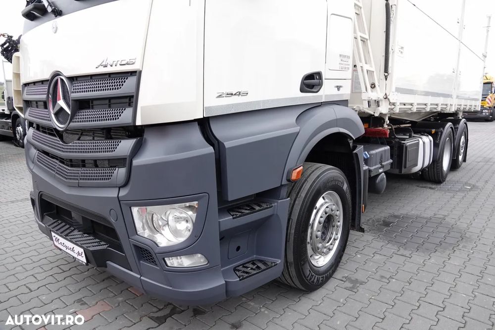 Mercedes-Benz ACTROS / 2545 / 6x2 / CAMION BASCULANTE 32 mc / OBLUTOR pentru cereale / CAPACITATE DE ÎNCĂRCARE: 15.000 KG / DIRECȚIE + AXIE ELEVABILĂ / EURO 6 - 15