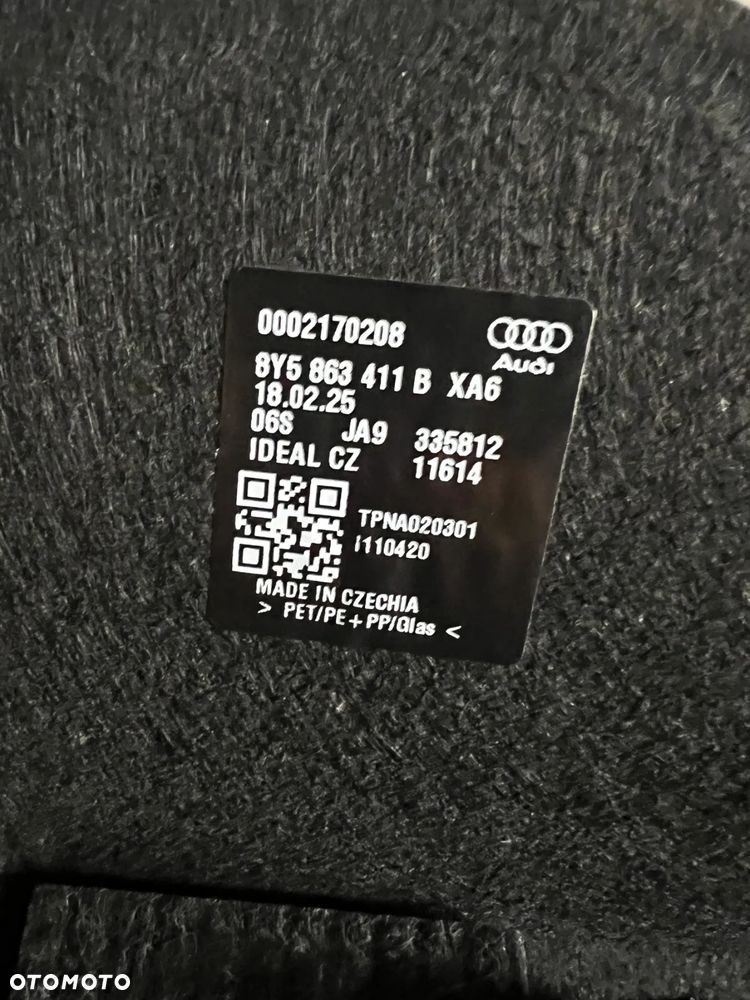 8Y5863411B 83A035709 8Y5035405A 8Y5035406A AUDI A3 8Y SEDAN PÓŁKA BAGAŻNIKA TYŁ TYLNA BLENDA GŁOŚNIK ORYGINAŁ JAK NOWA 2025R - 3