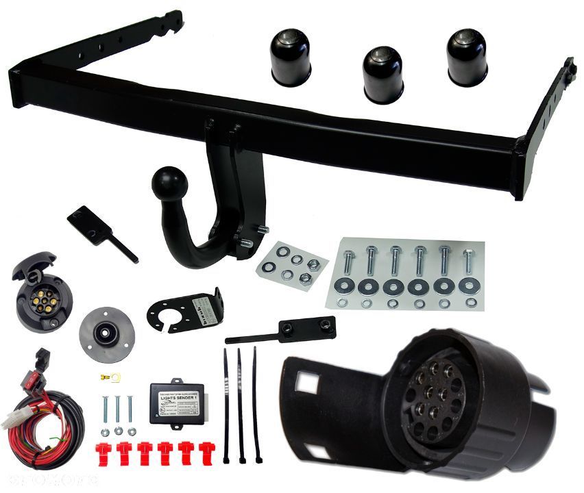 HAK HOLOWNICZY + MODUŁ + WIĄZKA + GNIAZDO 7 PIN + 7/13 FORD GALAXY 3 III S-MAX SMAX MK1 I 2006-15 - 1