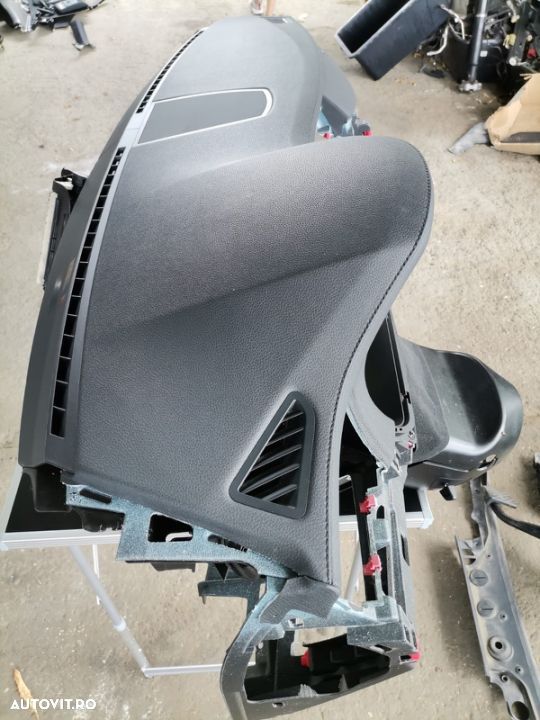 planșă bord bmw seria 7 F01 F02 2014 LCI piele originala cu tot cu airbag pasager aeroterma volan pe partea stânga kit piele Nappa Hud head up display dețin mai multe modele - 1