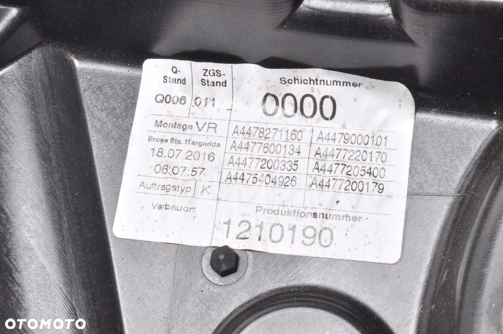 MERCEDES W447 PODNOŚNIK SZYBY PRAWY PRZÓD A4478271160 - 7