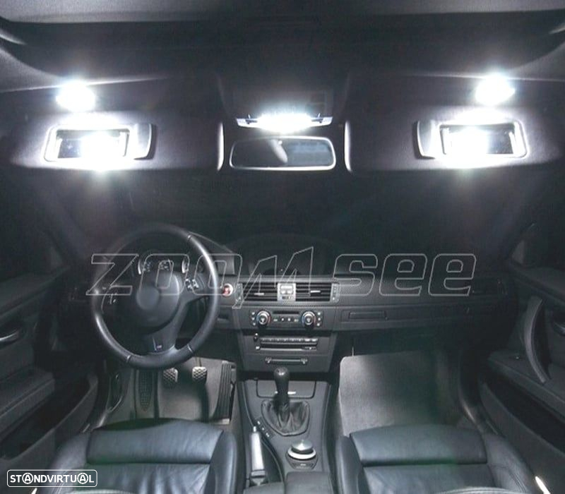 KIT COMPLETO 15 LAMPADAS LED INTERIOR PARA BMW E90 SEDAN 320D 320D XDRIVE 320XD 325D 325I 325XI 05-1 - 3