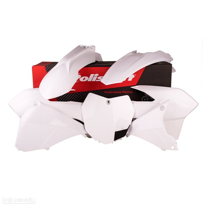 kit plasticos polisport branco ktm exc 125 / 250 / 450 - 1