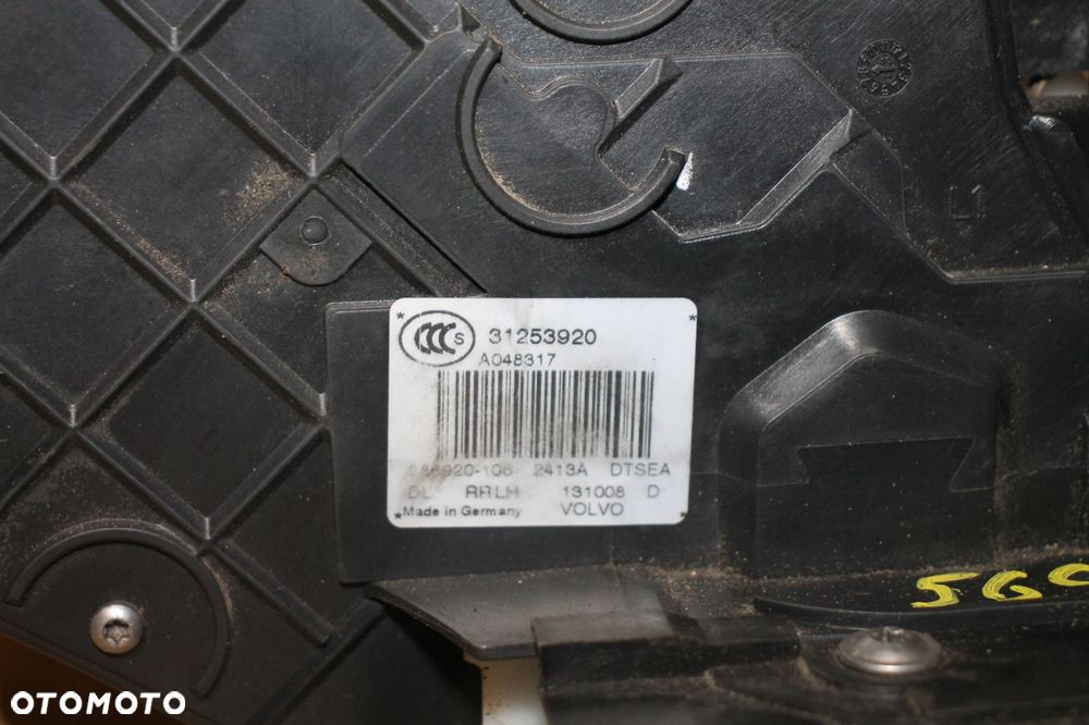 volvo v70 s80 xc70 xc60 tylny lewy zamek lewy tył 10 pin 31253920 - 2