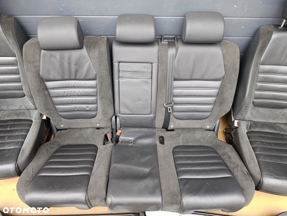 VW TOUAREG II 2 7P FOTELE SIEDZENIA BOCZKI KOMPLET GRZANE PÓŁSKÓRA EUROPA - 5