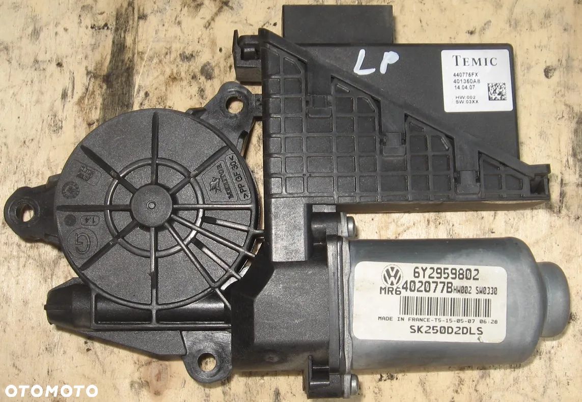 silnik szyby lewej FABIA II TRANSPORTER T5 6Y2959802 - 1