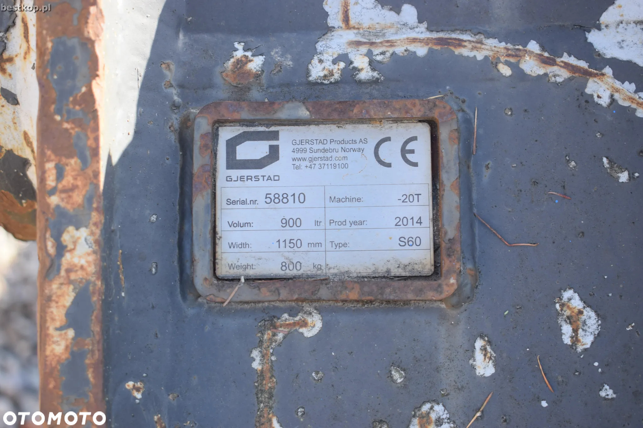 Łyżka kopiąca Gjerstad na s60 z zębami * 100 CM * S60 * 0.9l * 2014r * - 13