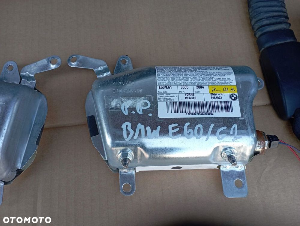BMW E60 E61 KONSOLA AIRBAG DEMONTAŻ ORYGINAŁ PODUSZKI SENSOR PASY KOMPLET - 11