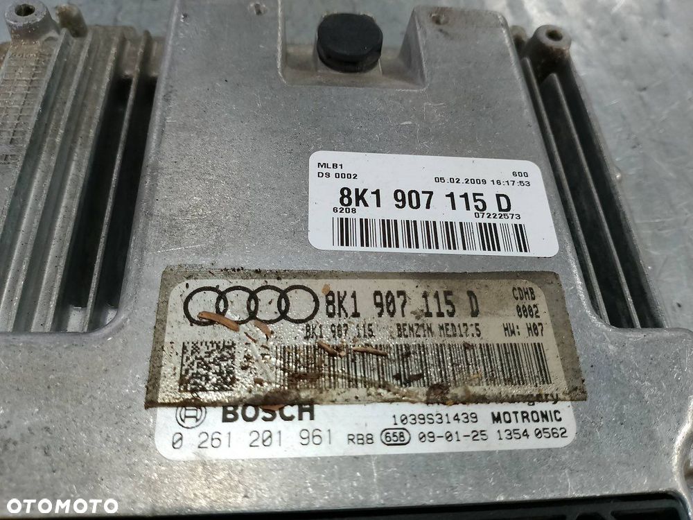 KOMPUTER, STEROWNIK AUDI A4 B8 8K1907115D  0261201961 1.8 TFSI - 2