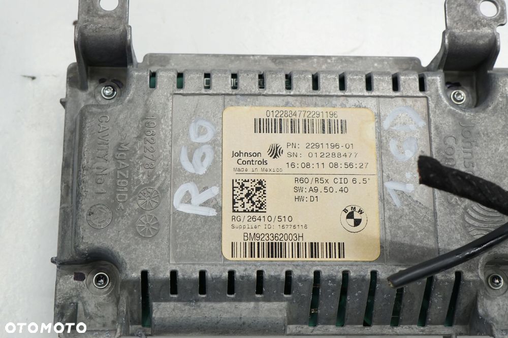 MINI R60 R61 EKRAN WYŚWIETLACZ RADIA NAWIGACJI 9233620 - 2
