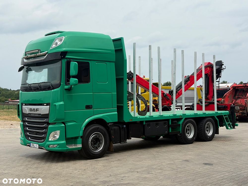 DAF XF 530 Palfinger Epsilon 6x4 do Lasu Drewna Stos Kłoda Dłużyca Opony 100% - 2