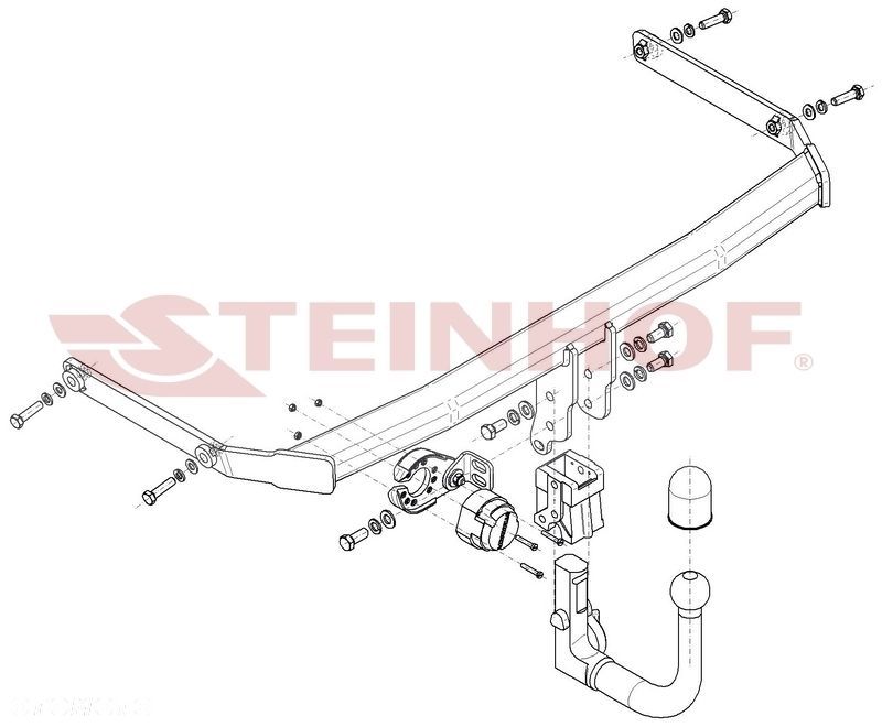 Wypinany hak holowniczy + Moduł 7 pin do Ford Fiesta VII 5 drzwi od 2017 - 2