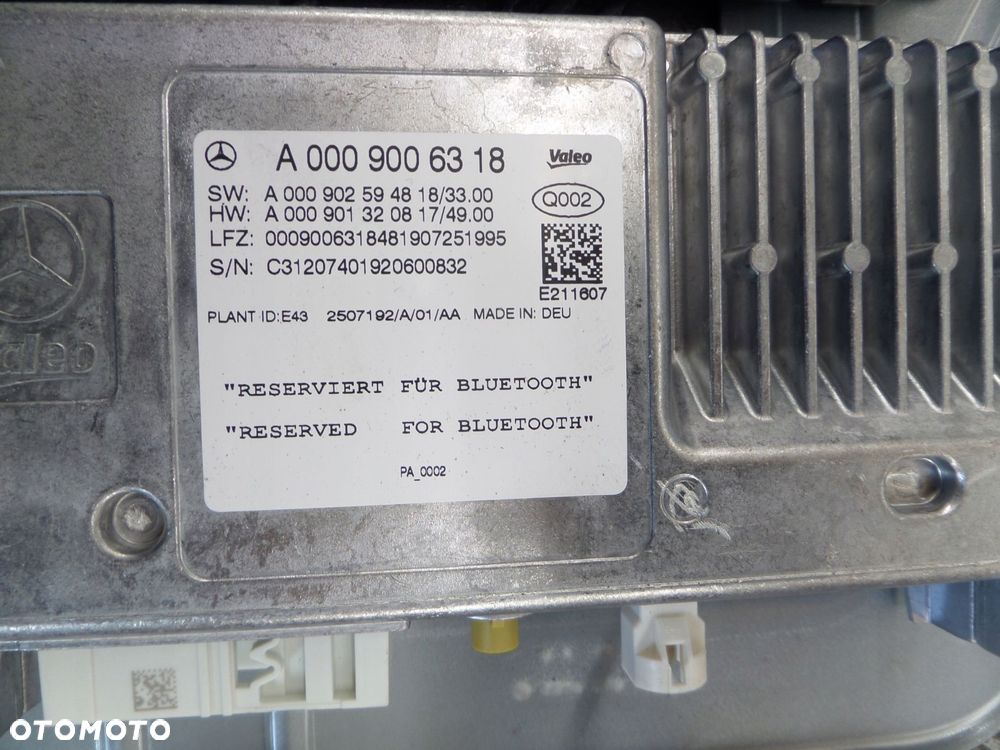 moduł licznika mercedes-benz a2479005809 sterownik kamery w177 a0009006318 - 3