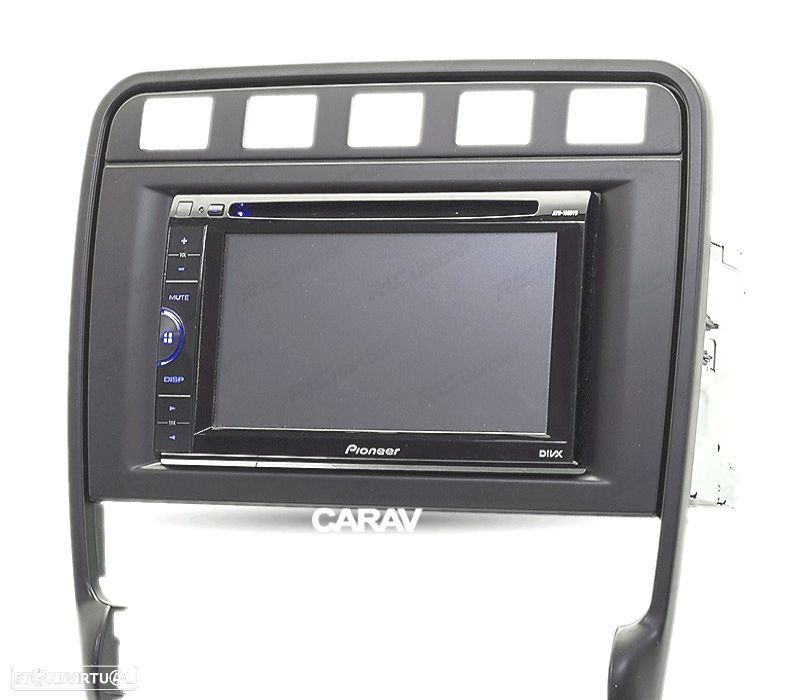 MOLDURA ADAPTADOR PRETO PARA RADIO 2-DIN PARA PORSCHE CAYENNE 02-10 - 2