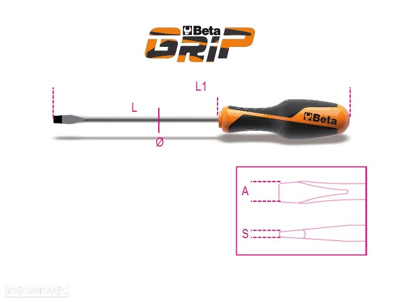 beta slotted head screwdriver 5,5x100mm 55000059 - 1