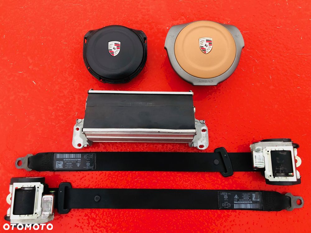 PORSCHE CARRERA 992 CABRIO KABRIOLET KAPOTAŻ PAŁĄK PIROTECHNICZNY ZAGŁÓWEK KURTYNA DESKA AIRBAG NABÓJ PASY PAS TURNOVER Raz2 - 18