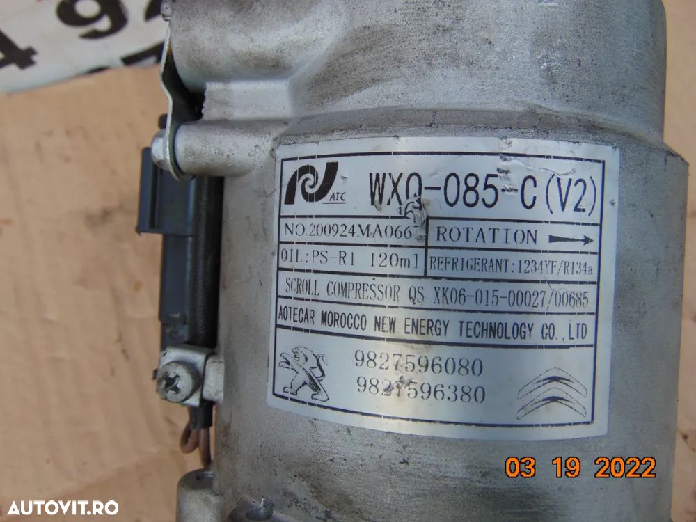 Compresor clima Opel Crossland 1.2 Corsa F Peugeot 2008 3008 308 208 partner citroen c3 c4 cactus b - 3