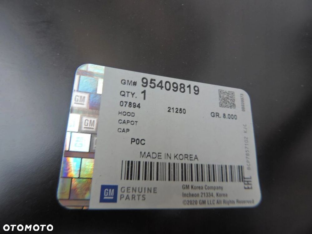 OPEL ANTARA MASKA POKRYWA SILNIKA NOWA ORYGINAŁ 95409819 - 8