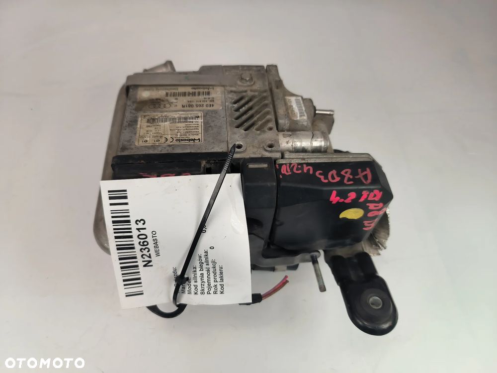 Ogrzewanie postojowe Webasto 4E0265081R AUDI A8 D3 - 1