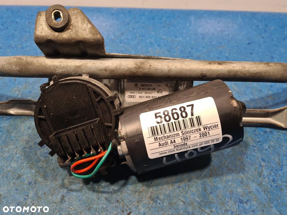 AUDI A4 B5 LIFT MECHANIZM SILNICZEK WYCIERACZEK PRZÓD 8D1955603A - 8