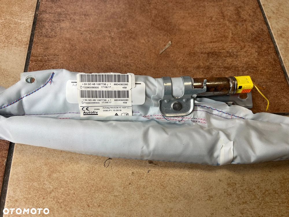 KURTYNA POWIETRZNA PRAWA PEUGEOT 208 I LIFT ORYGINAŁ 9804092280 - 2