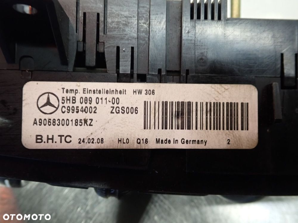 PANEL STEROWANIA NAWIEWU MERCEDES-BENZ SPRINTER W906 313 CDI - 8