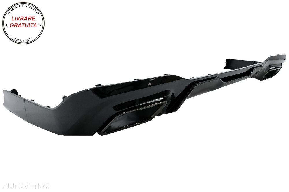 Difuzor Bara Spate cu Evacuare Dubla Negru Lucios BMW 2 Series F44 Gran Coupé (20- livrare gratuita - 5
