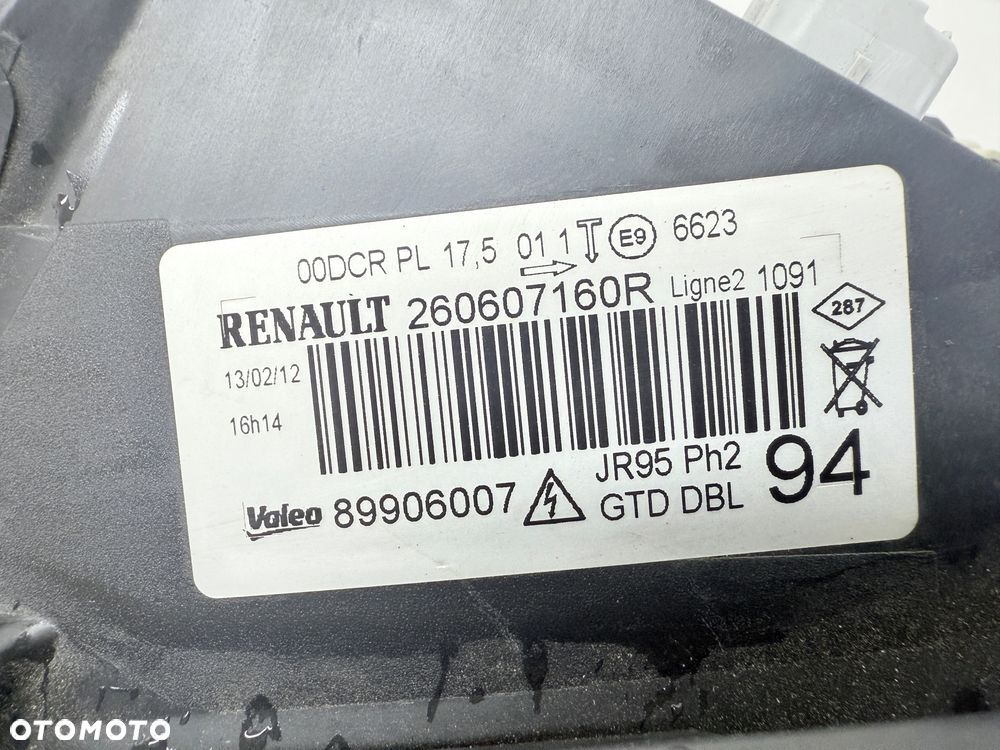 Reflektor Przód strona lewa Renault Scenic III XENON 260607160R - 4
