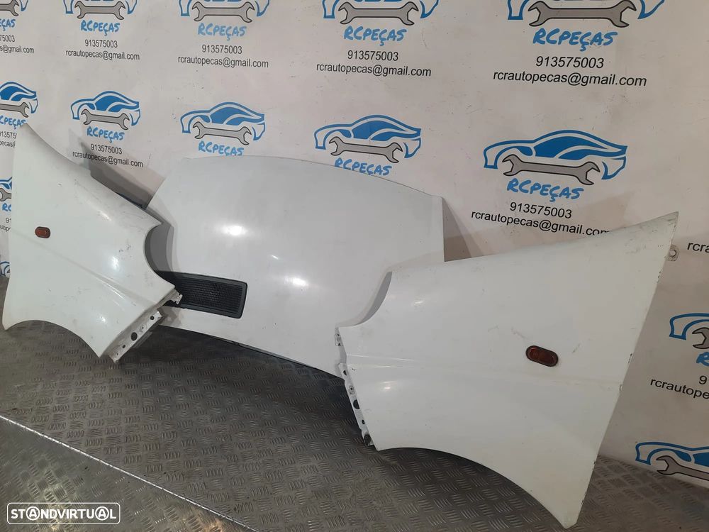 FRENTE COMPLETA RENAULT TRAFIC II 2 MK2 FASE I 1 CAPOT PARACHOQUES GUARDA-LAMAS OTICAS RADIADOR VENTILADOR FRENTE FIBRA REFORÇO - 7