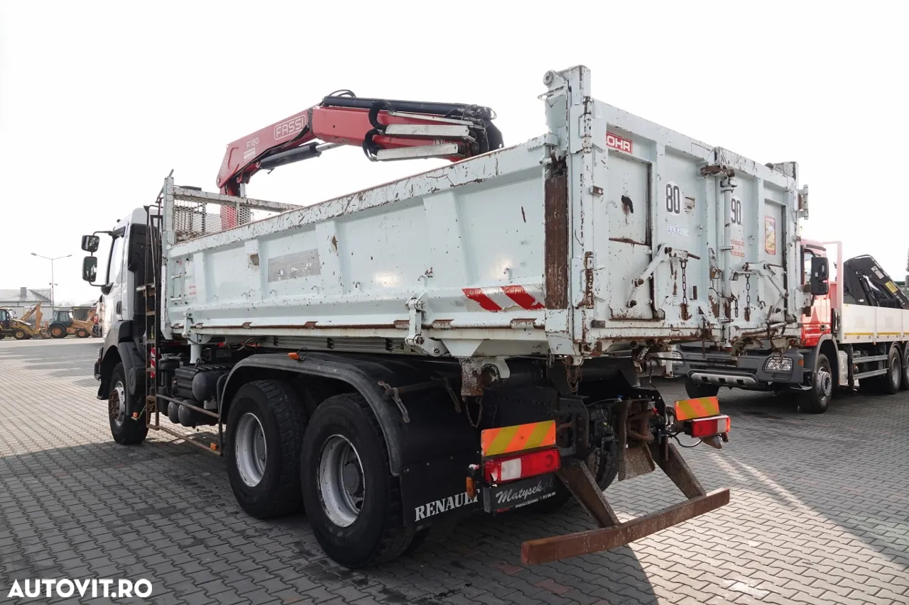 Renault KERAX 410 / 6x4 / BASCULANTE + HDS FASSI F150 / HYDROBURTA / BORDMATIC - 9
