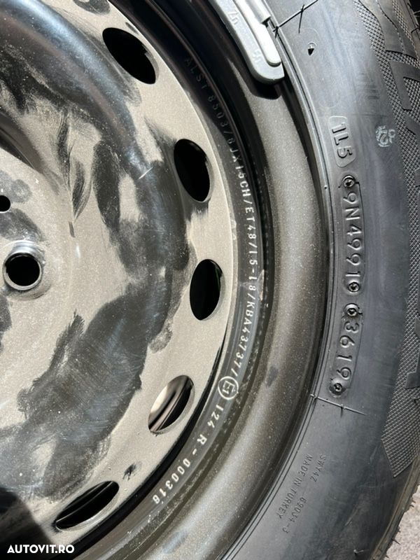vând jante tablă noi Hyundai IX20 pe 15” cu anvelope noi de iarnă - 2