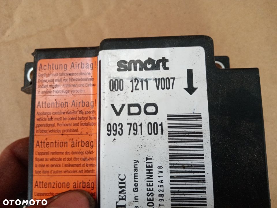 Komplet Zestaw Poduszek Airbag Poduszki Pasy Smart Fortwo - 12