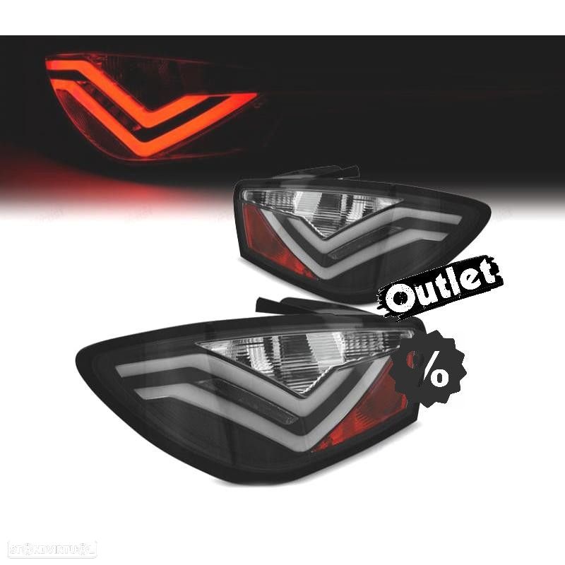 R148335C2 FAROLINS TRASEIROS SEAT IBIZA 08-12 LIGHT BAR FUNDO PRETO 3 PORTAS - 1