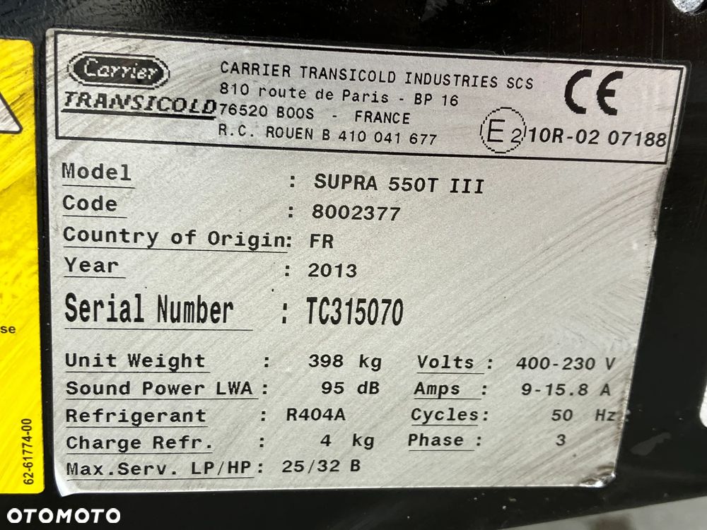 AGREGAT CARRIER SUPRA  550  z 2013 R - 4