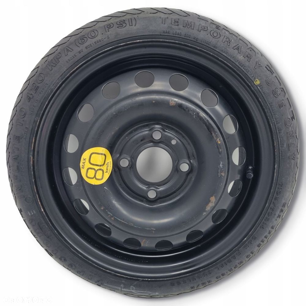 KOŁO DOJAZDOWE ZAPASOWE Nissan Micra K12 Note 105/70 R14 4x100 40300AX677 - 13
