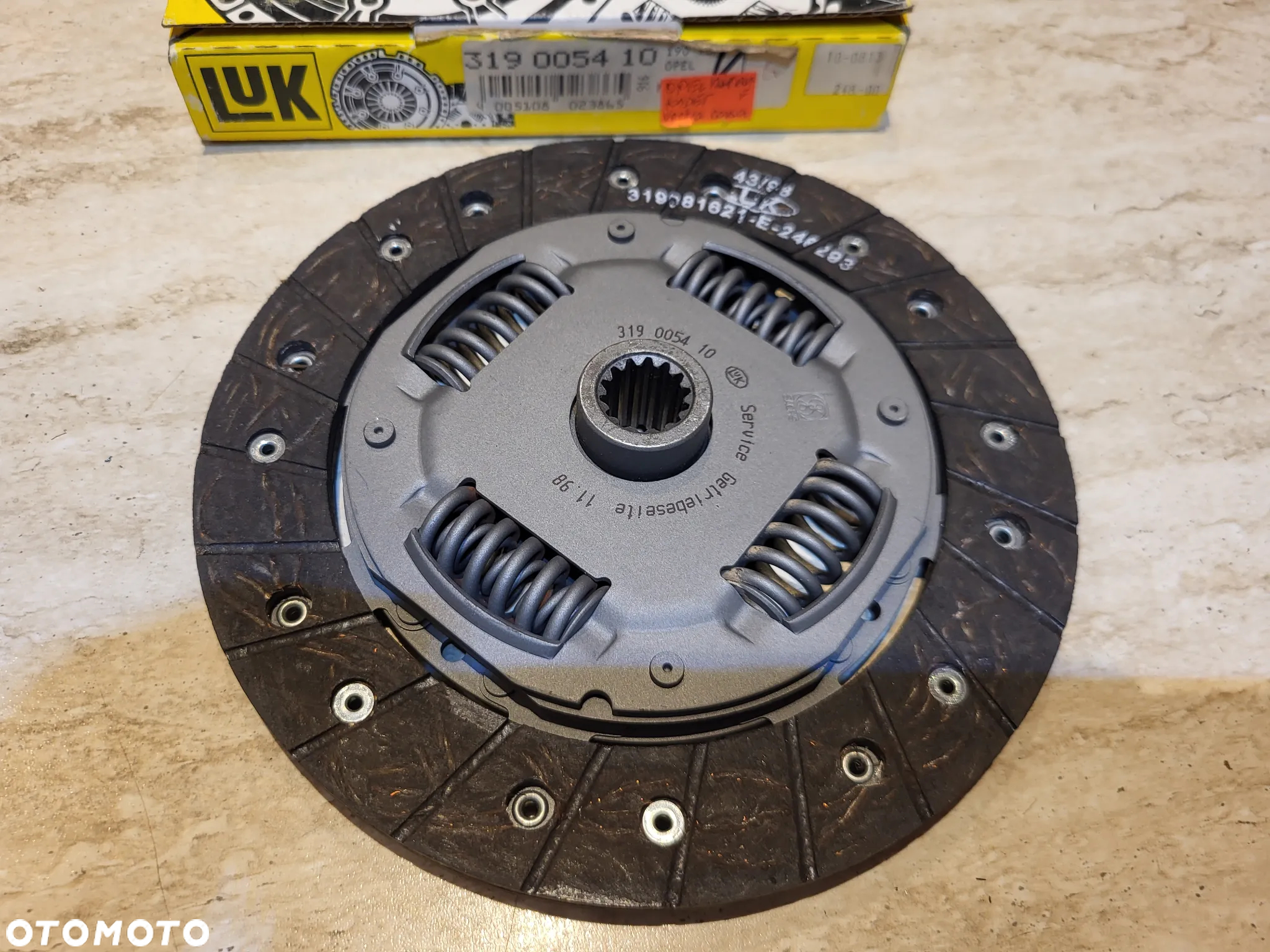 Tarcza sprzęgła (190mm) pełen profil  OPEL AGILA, ASCONA C, ASTRA F, ASTRA F CLASSIC, ASTRA F/KOMBI, COMBO/MINIVAN, CORSA A, CORSA A TR, CORSA A/HATCHBACK, CORSA B 1.0-1.4 09.81-12.07 - 2