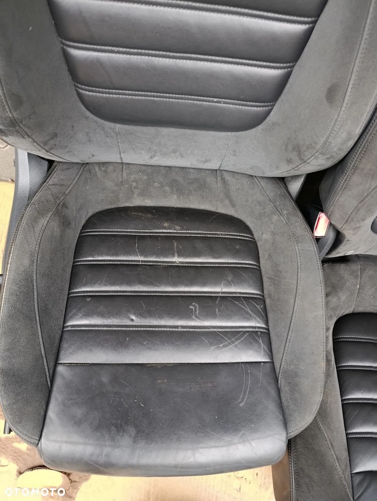 VW TOUAREG II 2 7P FOTELE SIEDZENIA BOCZKI KOMPLET GRZANE PÓŁSKÓRA EUROPA - 4