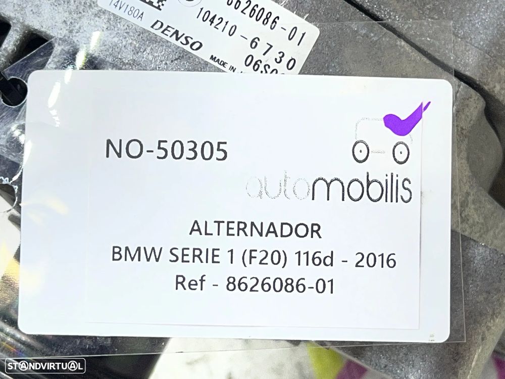 Alternador BMW 1 (F20) 116 d Ref. 862608601 - NO. 50305 - 5