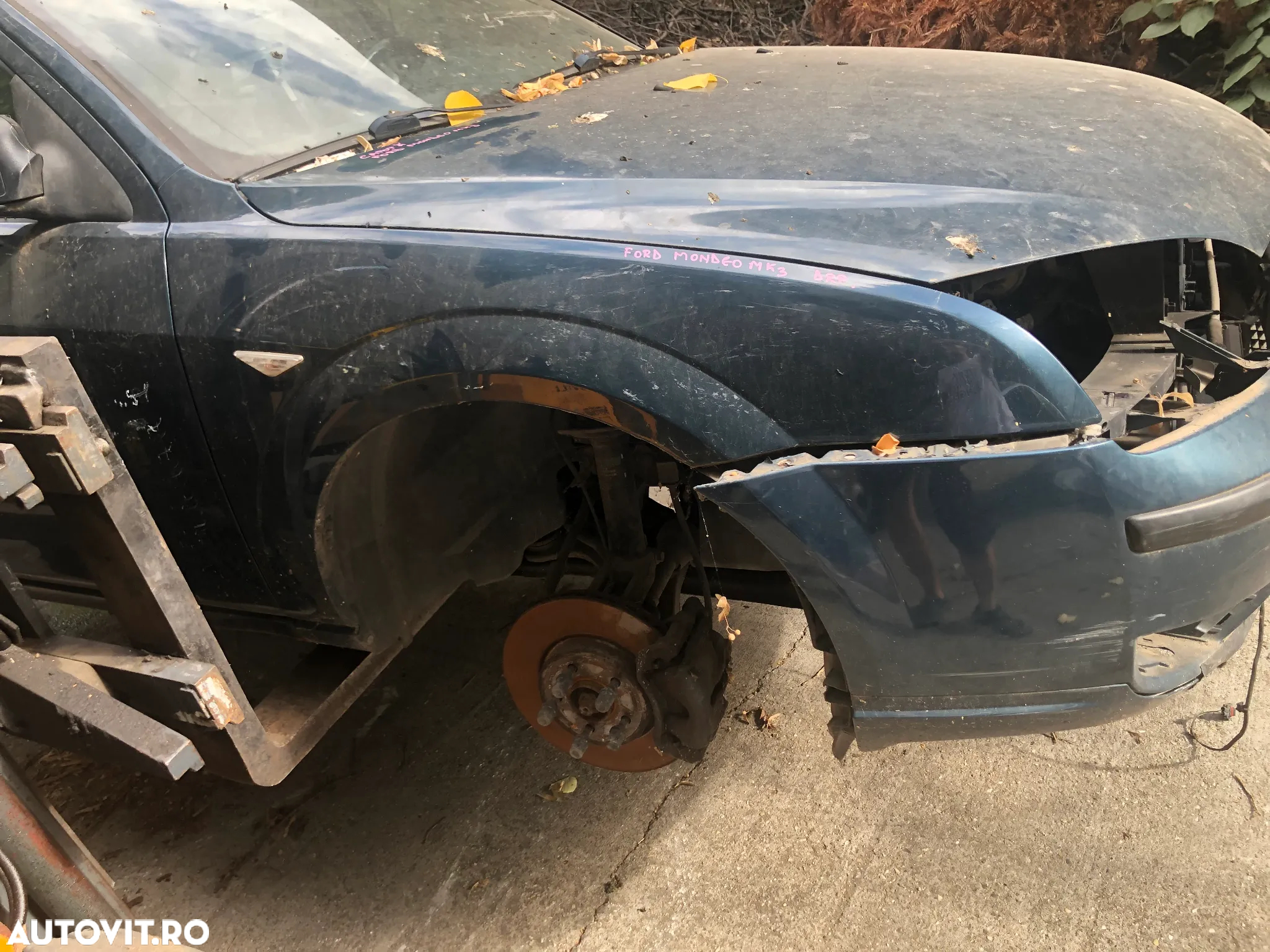 Aripa dreapta fata Ford Mondeo MK3 verde 2005 - 3