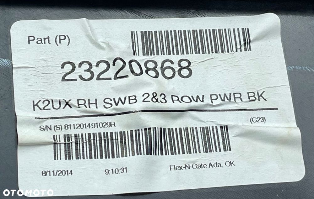 P2 CADILLAC ESCALADE IV 2014 - BOCZEK BAGAŻNIKA PRAWY TYŁ 23220868 - 13