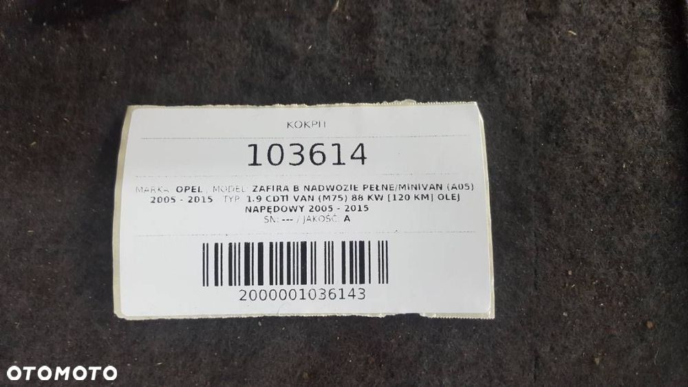 KOKPIT DESKA ROZDZIELCZA OPEL ZAFIRA B 2007 EUROPA - 7