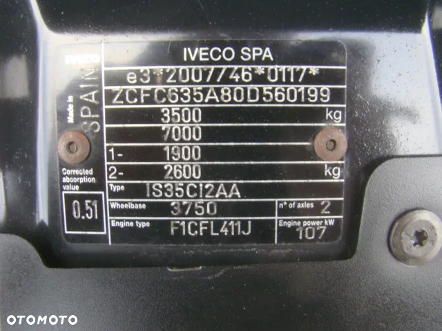Iveco DAILY 50/35 C 15 3.0TDI FIRANA Z PRAWEJ STRONY 3.5T DMC WINDA - 20
