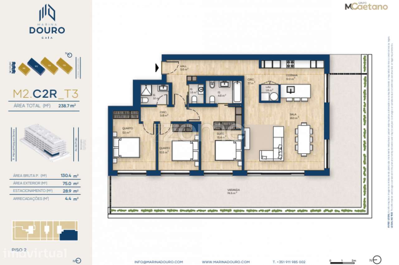 T3 - Empreendimento Marina Douro 2 - Grande imagem: 2/20