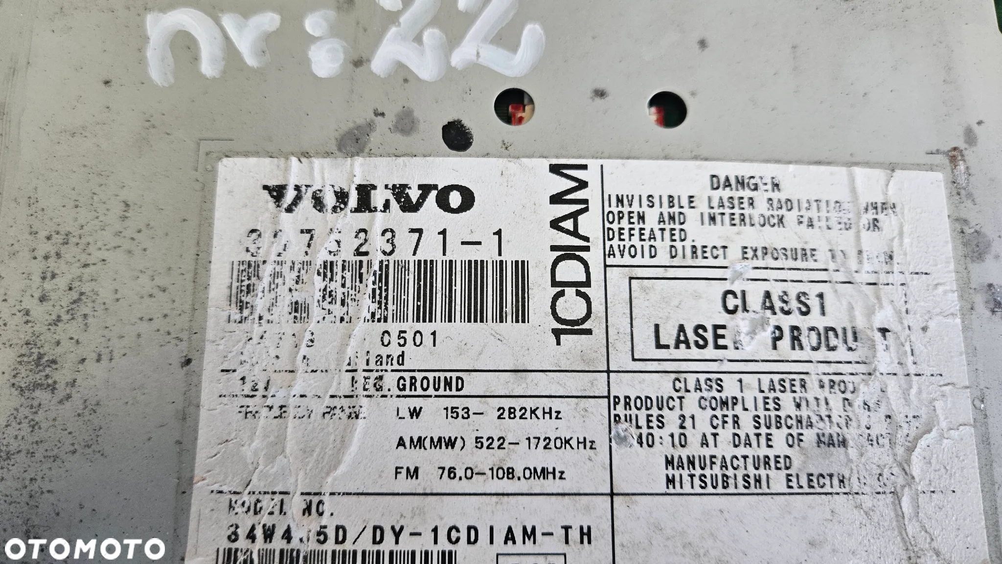 VOLVO V50 Radio Wzmacniacz Czytnik CD 30752371-1 - 4