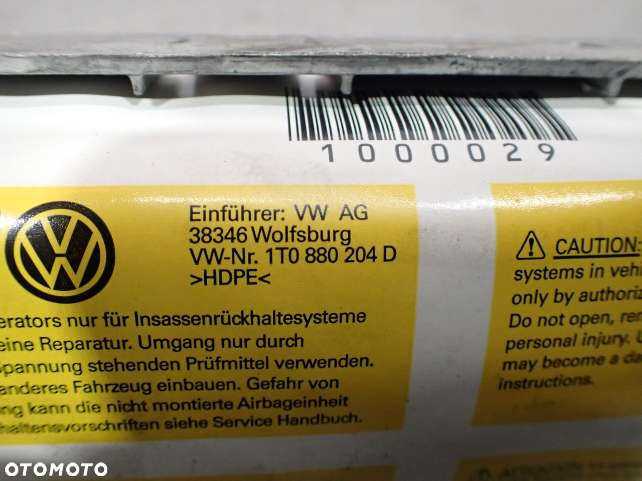 PODUSZKA PASAŻERA VOLKSWAGEN TOURAN I 1T0880204D - 6