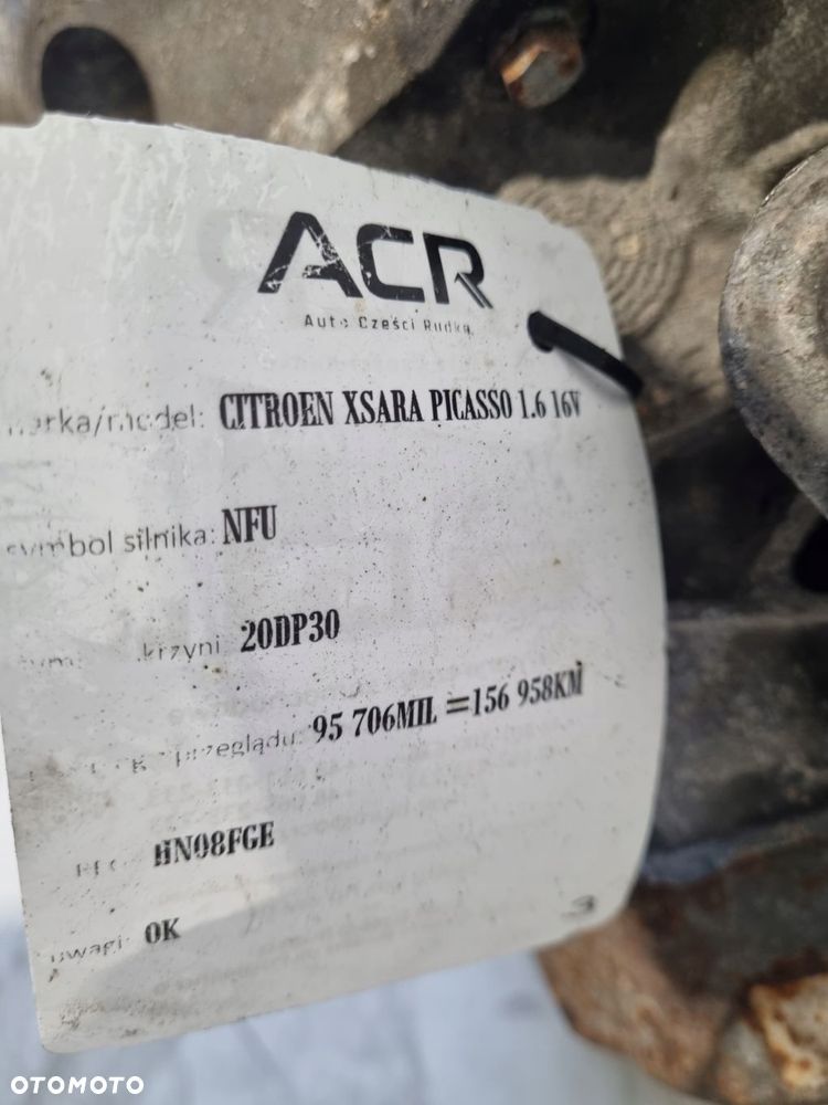SKRZYNIA BIEGÓW Citroen Xsara Picasso 1.6 16V NFU manualna 20DP30 156tyś - 8